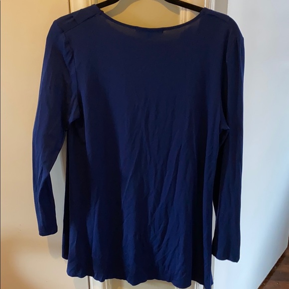 Blue Top with Zipper Detail! - Picture 4 of 4